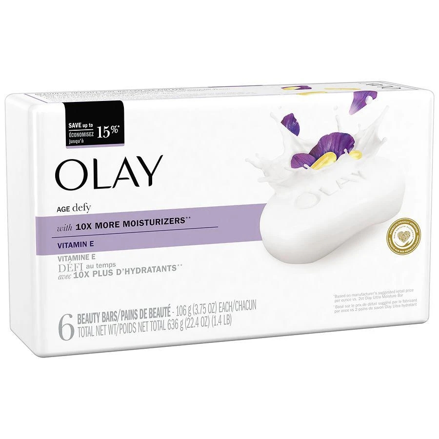 商品Olay|Age Defy Bar Soap, Vitamin E 6 bars, 3.75 oz each,价格¥69,第2张图片详细描述