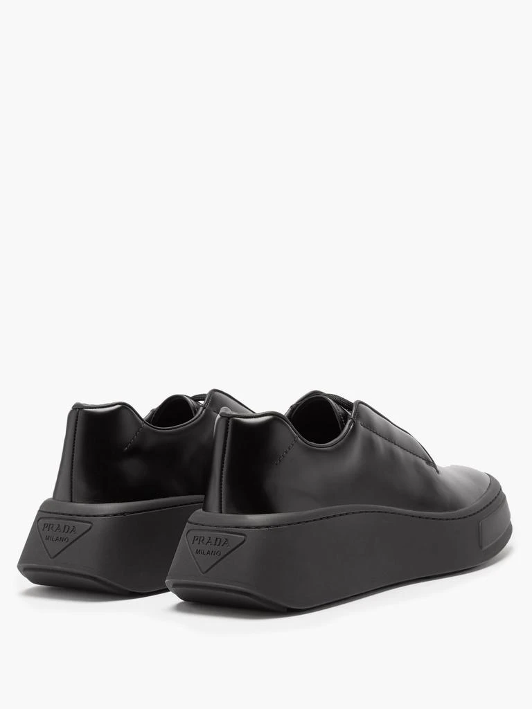 商品Prada|Chunky-sole logo-debossed leather Derby shoes,价格¥6126,第4张图片详细描述