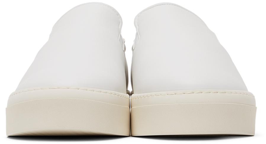 White Leather Dean Slip-On Sneakers商品第2张图片规格展示