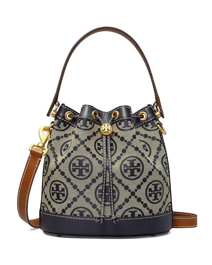 商品Tory Burch|Tory Burch Monogram 提花小金桶,价格¥3522,第1张图片详细描述