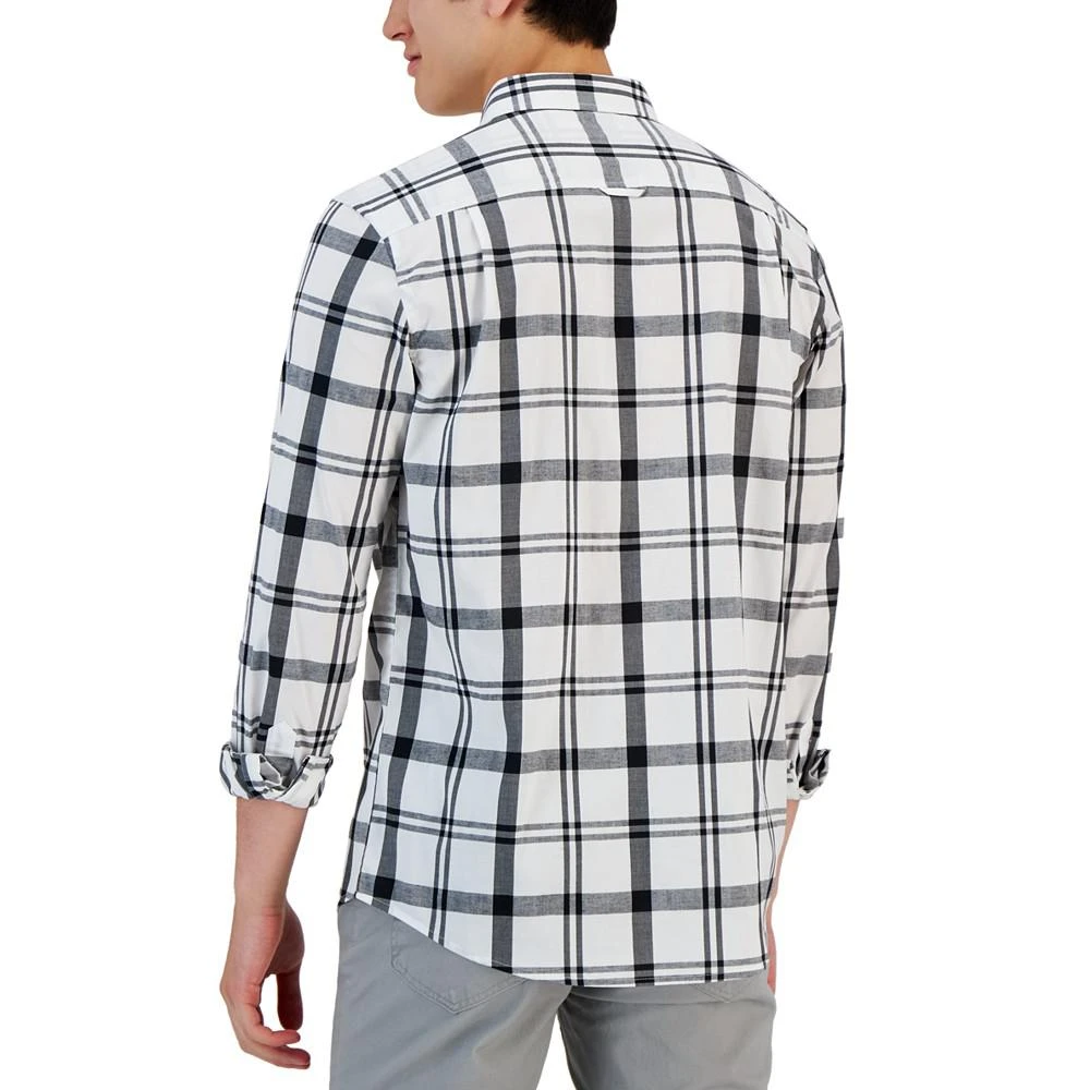 商品Club Room|Men's Shepherds Plaid Poplin Woven Long-Sleeve Shirt,价格¥161,第2张图片详细描述