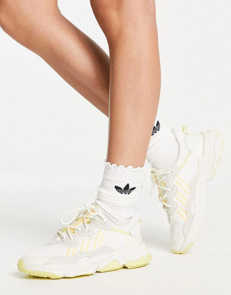 商品Adidas|adidas Originals Ozweego trainers in off white with yellow details,价格¥520,第1张图片
