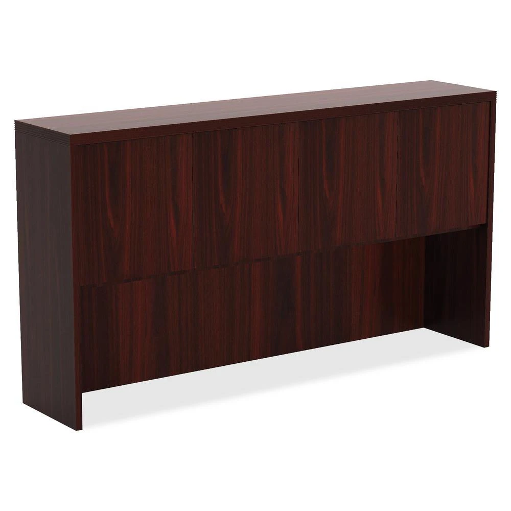 商品Lorell|Chateau Series Hutch - 70.9" x 14.8"36.5" Hutch, 1.5" Top - 4 Door(s) - Reeded Edge - Material: P2 Particleboard - Finish: Mahogany, Laminate - Durable - For Office,价格¥5998,第5张图片详细描述