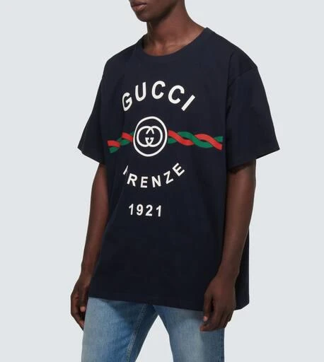 商品Gucci|Logo棉质针织T恤,价格¥4880,第3张图片详细描述