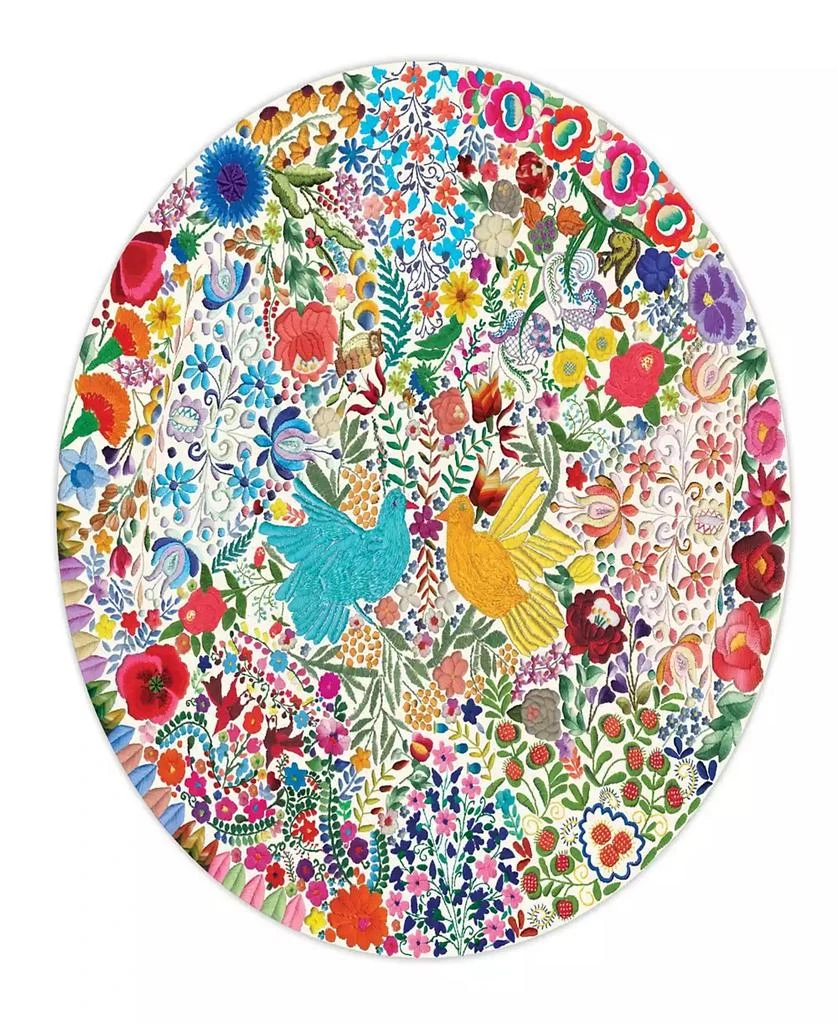 商品Eeboo|Piece and Love Blue Bird Yellow Bird Adult Round Jigsaw Puzzle,价格¥165,第5张图片详细描述