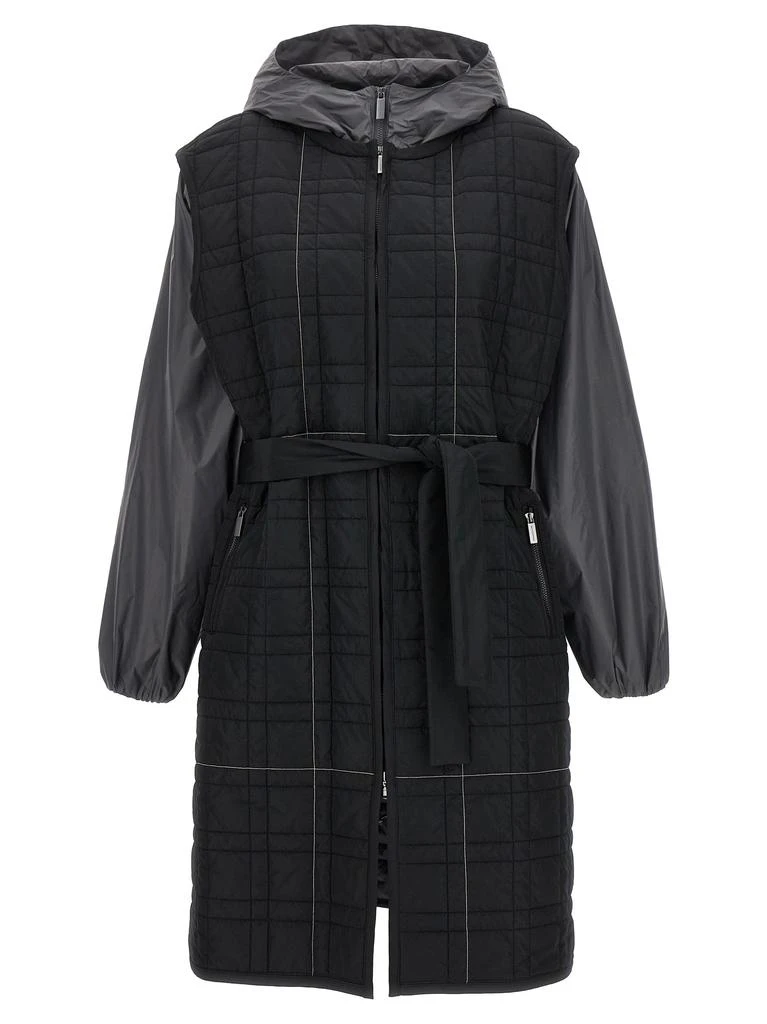 商品Fabiana Filippi|Double Layer Coat Coats, Trench Coats Black,价格¥6310,第1张图片