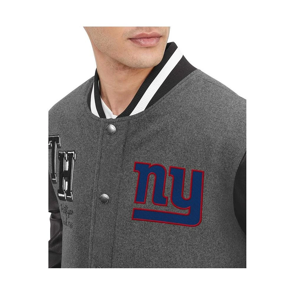 商品Tommy Hilfiger|Men's Heather Gray, Black New York Giants Gunner Full-Zip Varsity Jacket,价格¥1617,第3张图片详细描述