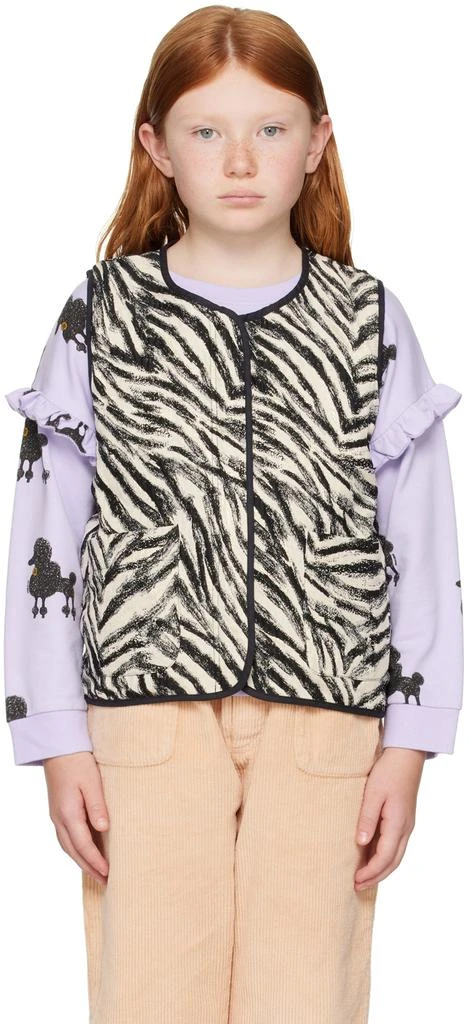 商品Daily Brat|Kids Black & White Sparkling Zebra Vest,价格¥426,第1张图片