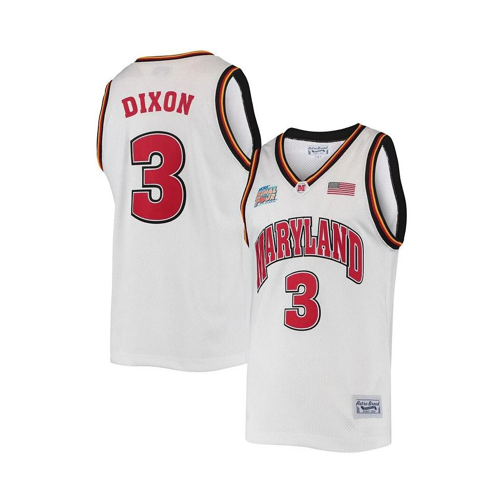 商品The Original Retro Brand|Men's Juan Dixon White Maryland Terrapins 2002 NCAA Men's Basketball Tournament March Madness Final Four Commemorative Classic Jersey,价格¥846,第2张图片详细描述