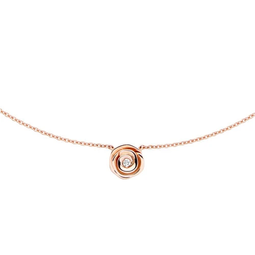 DIOR/迪奥  ROSE COUTURE系列 小号18k金玫瑰金镶嵌钻石项链JRCO95001_0000 商品