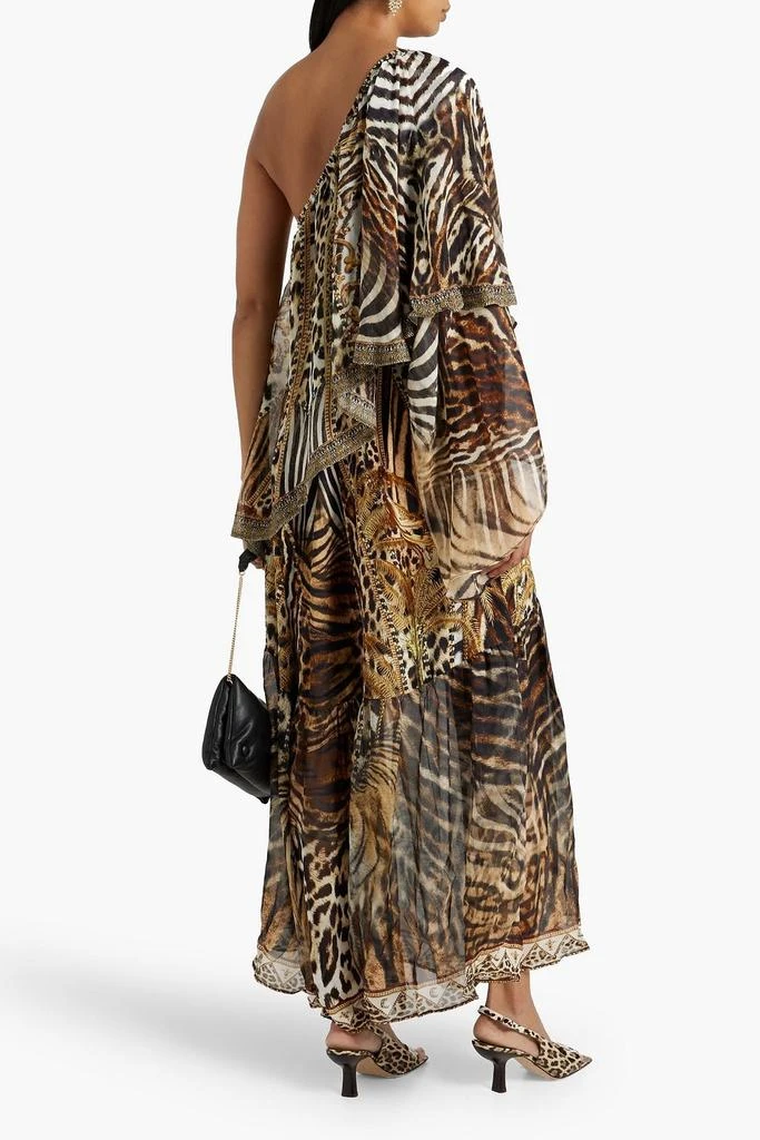 商品Camilla|One-shoulder embellished silk crepe de chine printed maxi dress,价格¥1506,第3张图片详细描述