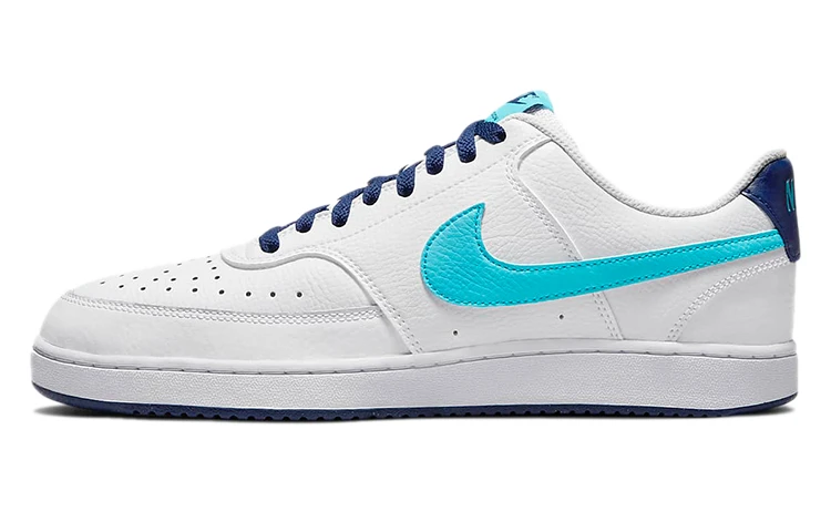 商品[国内直发] NIKE|Court Vision系列 Low 皮革 休闲 防滑耐磨轻便 低帮 板鞋 男款 白蓝色,价格¥628,第1张图片