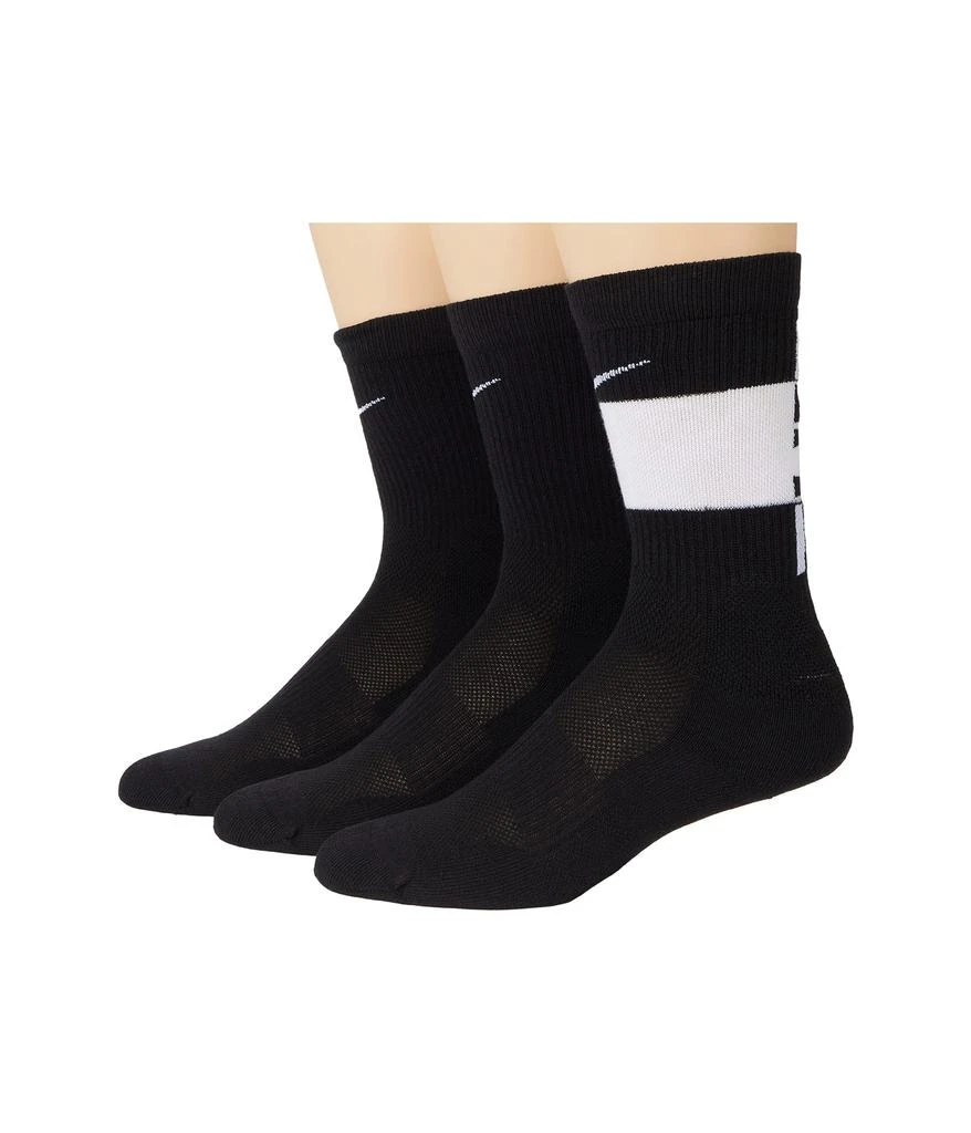 商品NIKE|Elite Crew Socks 3-Pair (Little Kid/Big Kid),价格¥137,第1张图片