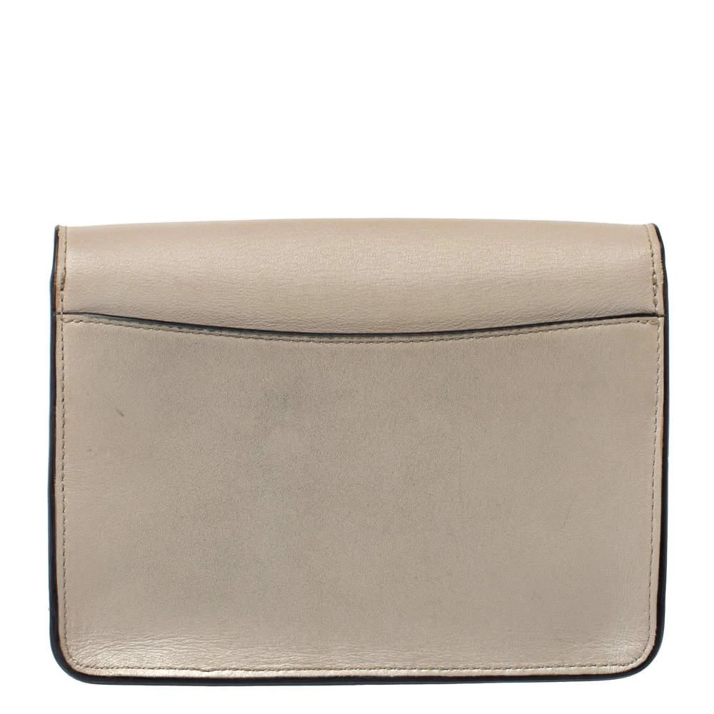 商品[二手商品] Coach|Coach Cream White Leather Turnlock Small Chain Crossbody Bag,价格¥809,第4张图片详细描述