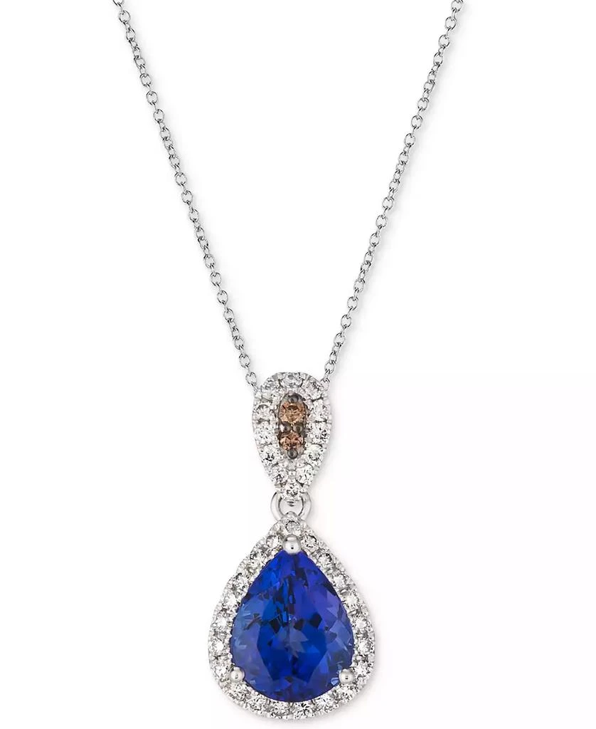 商品Le Vian|Blueberry Tanzanite (2 ct. t.w.) & Diamond (3/8 ct. t.w.) 18" Pendant Necklace in 14k White Gold,价格¥11814,第1张图片