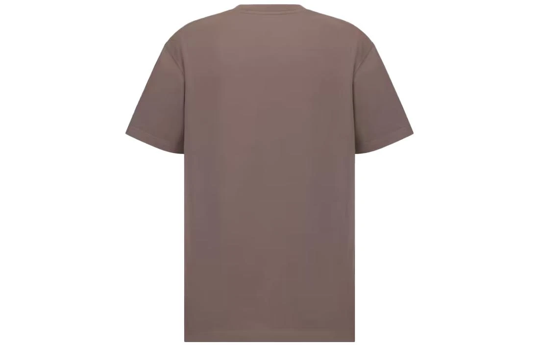 商品[国内直发] Dior|迪奥 SS23 纯色Logo刺绣圆领短袖T恤 男款 棕色,价格¥3051,第3张图片详细描述