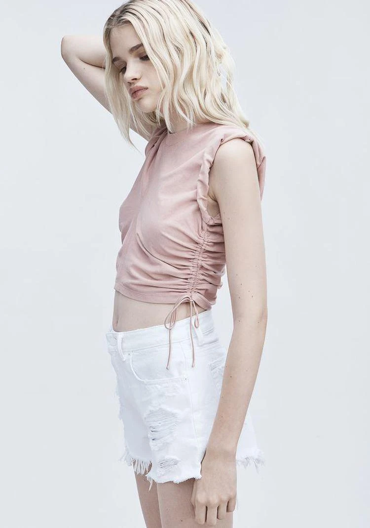 商品Alexander Wang|RUCHED CROP TOP ,价格¥528,第4张图片详细描述