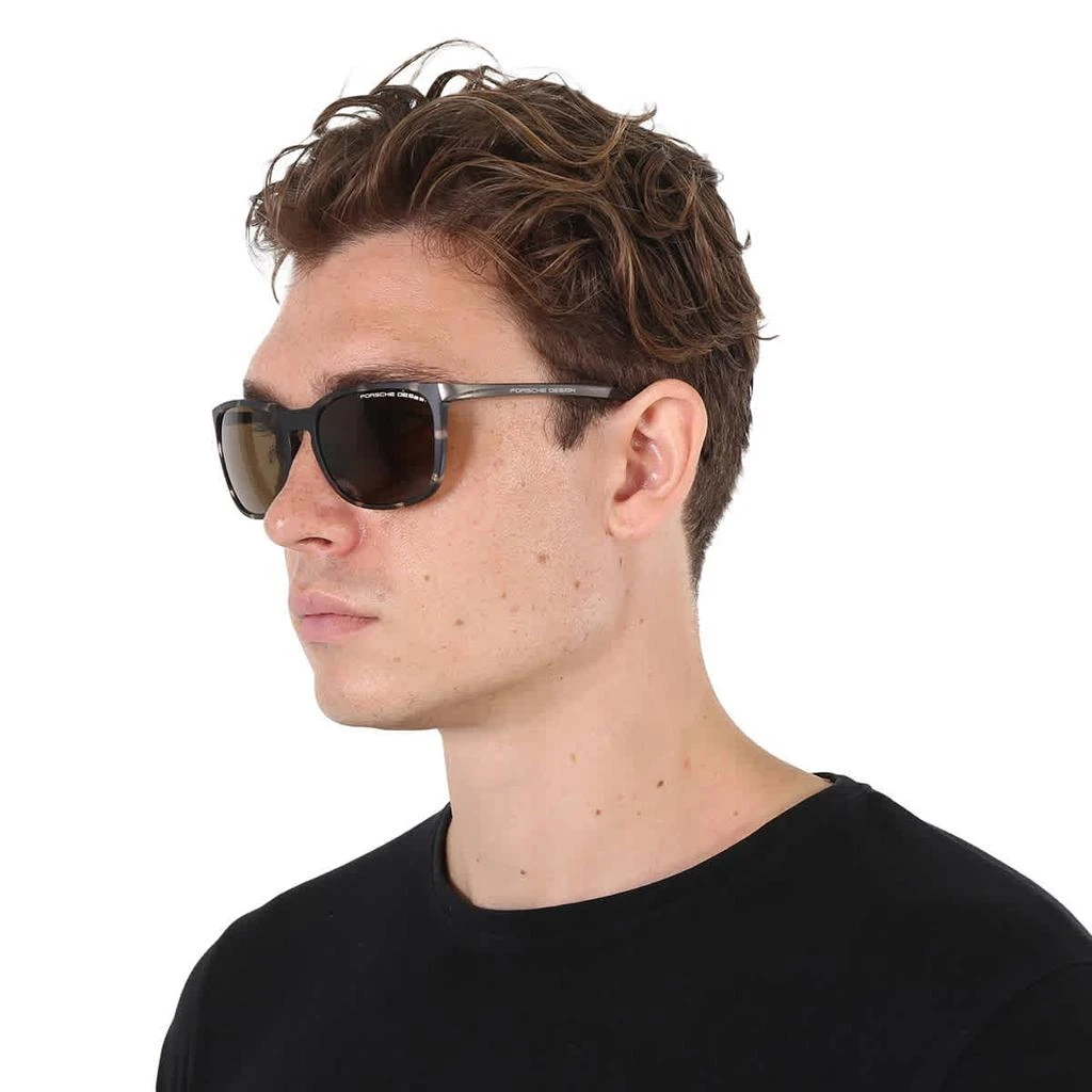 商品Porsche Design|Brown Phantos Men's Sunglasses P8673 D 57,价格¥515,第2张图片详细描述