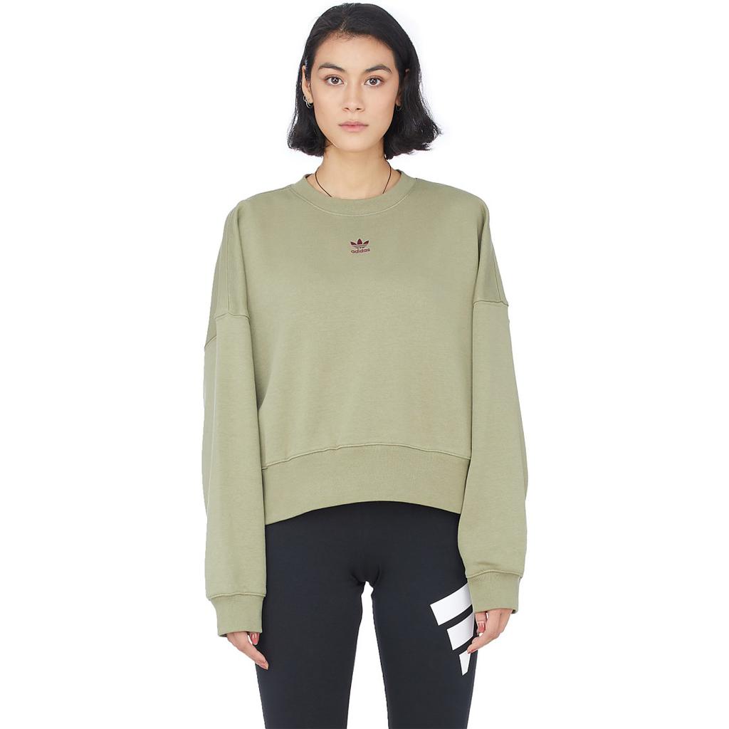 Adicolor Essentials Fleece Pullover Sweater - Orbit Green商品第1张图片规格展示