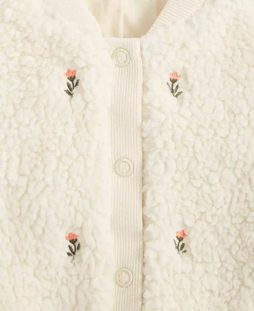 商品First Impressions|Baby Girls Embroidered Faux-Sherpa Jacket, Created for Macy's,价格¥157,第2张图片详细描述