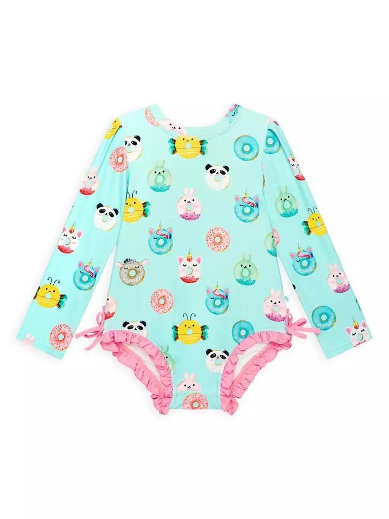 商品Posh Peanut|Baby's & Little Girl's Donuts Frill-Trim Rashguard Swimsuit,价格¥247,第1张图片
