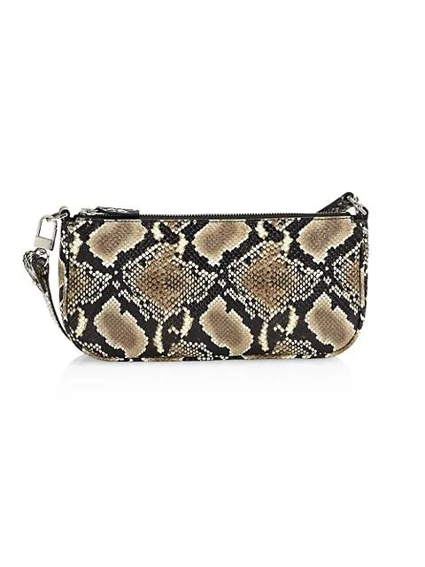 商品by FAR|Rachel Snakeskin-Embossed Leather Shoulder Bag,价格¥1377,第1张图片