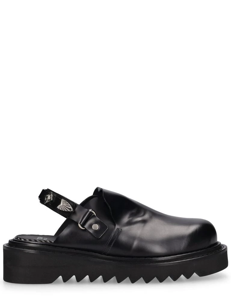 商品Toga Virilis|Black Leather Mules,价格¥1620,第1张图片