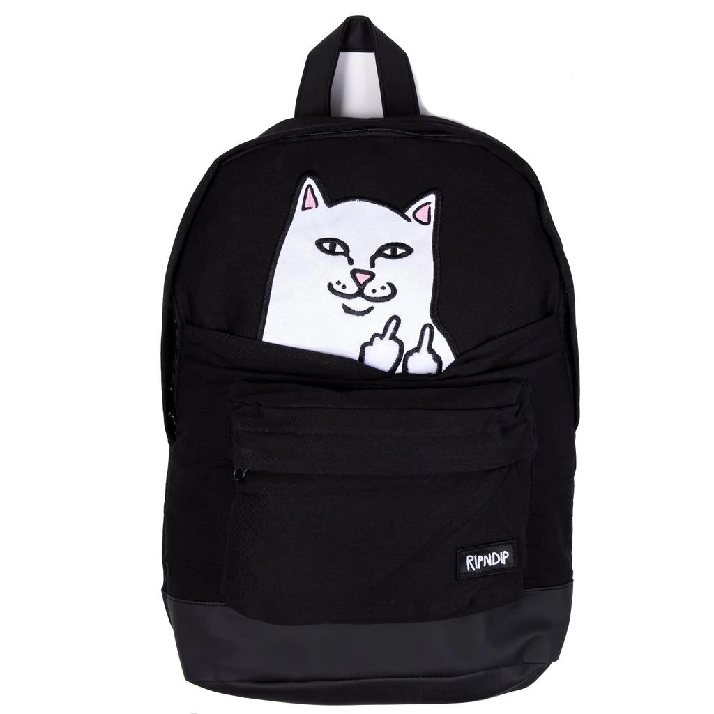 商品RIPNDIP|Lord Nermal Velcro Hands Backpack (Black),价格¥533,第5张图片详细描述