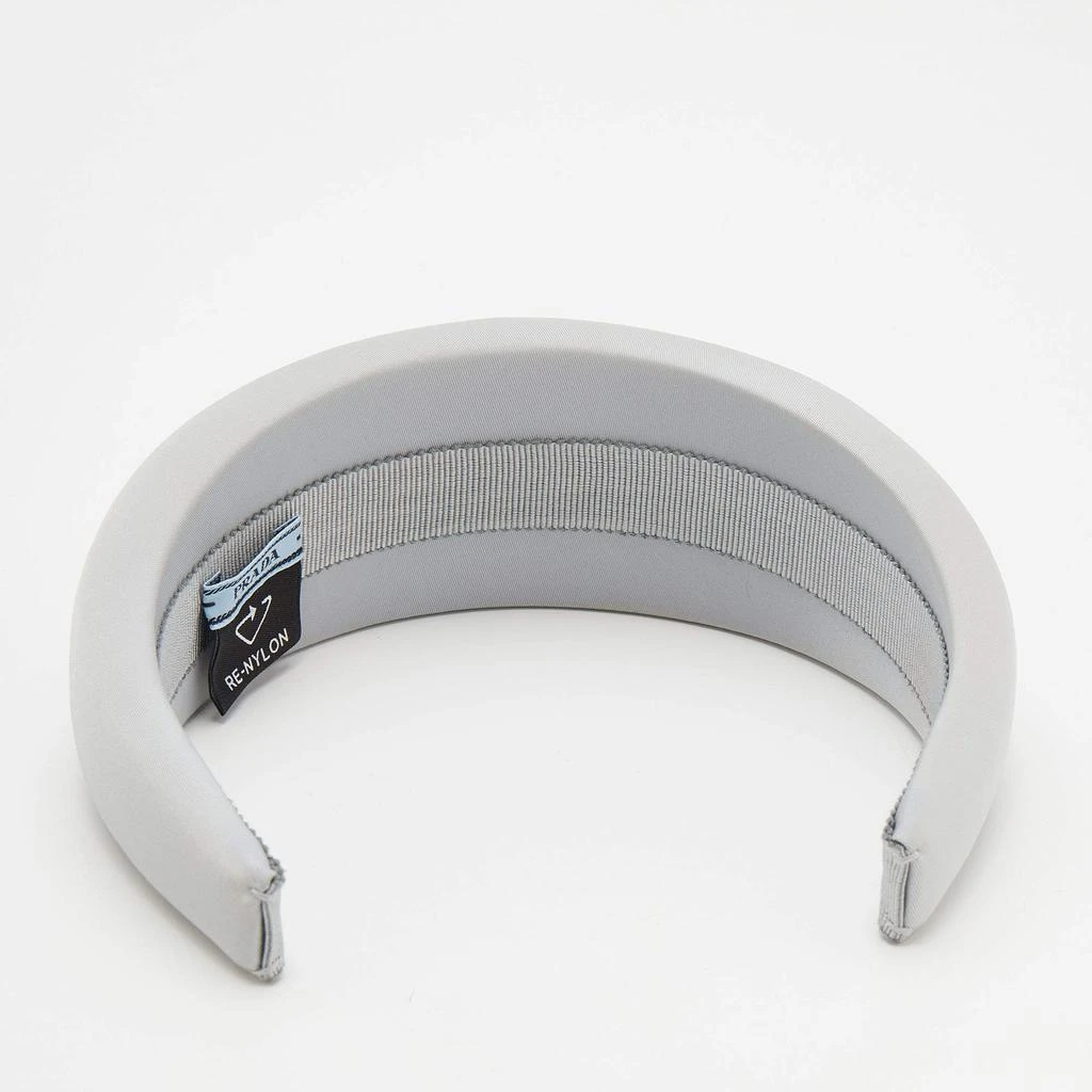 商品[二手商品] Prada|Prada Grey Enamel Logo Detail Re-Nylon Headband ,价格¥2985,第4张图片详细描述