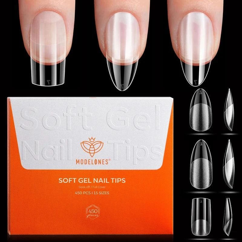 商品[国内直发] MODELONES|Almond&Square Soft Nail Tips,价格¥118,第1张图片