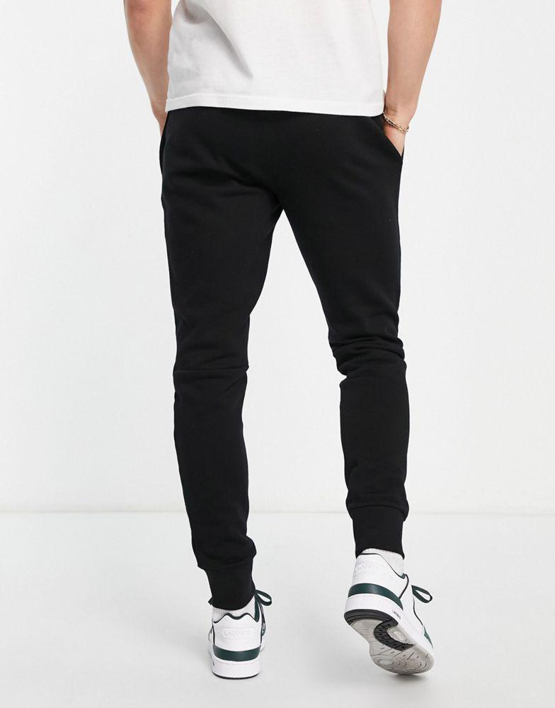 Lacoste cotton joggers in black商品第4张图片规格展示