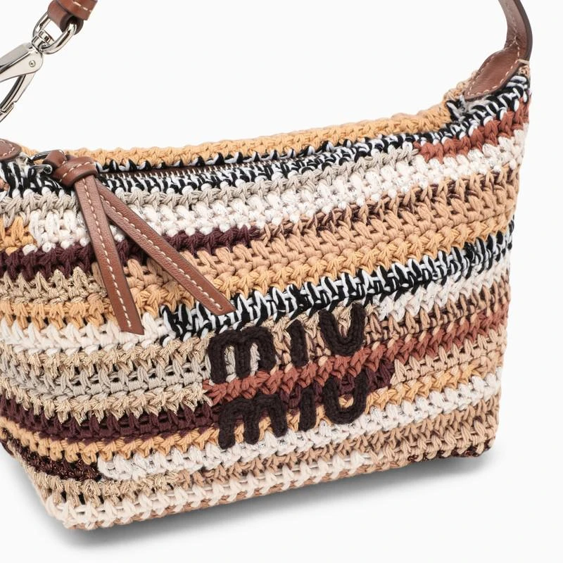 Multicoloured knit and leather bag 商品