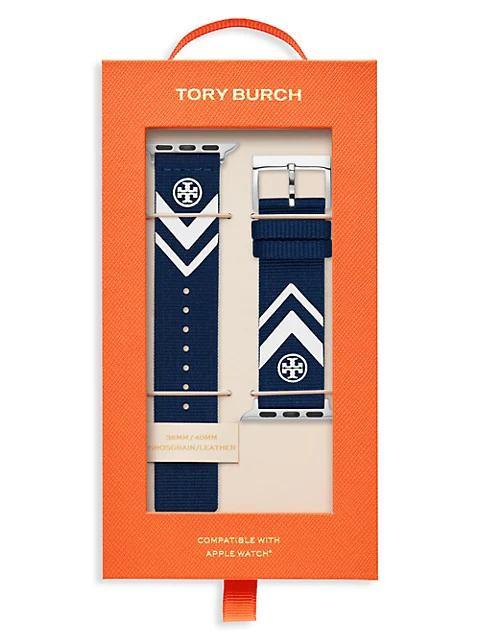 商品Tory Burch|TB Apple Strap Chevron-Print Grosgrain Apple Watch® Band,价格¥705,第6张图片详细描述