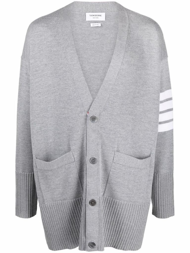 THOM BROWNE ELONGATED CARDIGAN W/ 4BAR IN FINE MERINO WOOL商品第4张图片规格展示