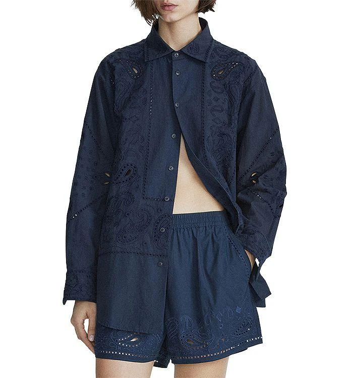 商品Rag & Bone|Vivian Embroidered Shirt,价格¥585,第1张图片