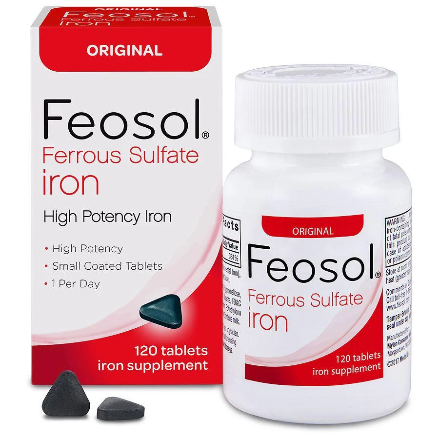 商品Feosol|Original Ferrous Sulfate Iron Supplement Tablets,价格¥96,第3张图片详细描述