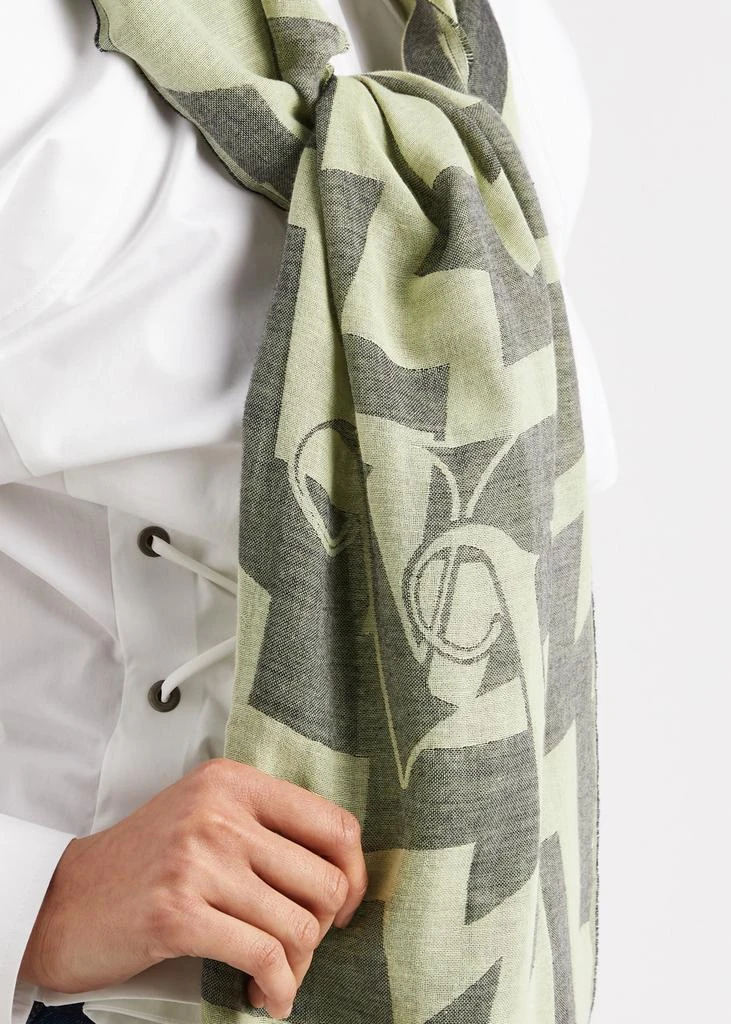 商品Vivienne Westwood|Zigzag logo-jacquard cotton scarf,价格¥1169,第3张图片详细描述