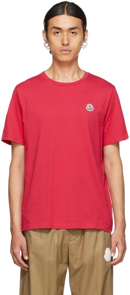 商品Moncler|粉色徽标 T 恤,价格¥2919,第1张图片