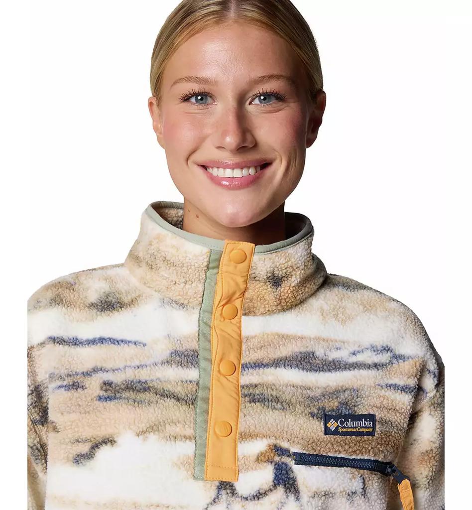 くぼた Columbia Helvetia II Printed Cropped Half Snap Wmn Fleece - violet