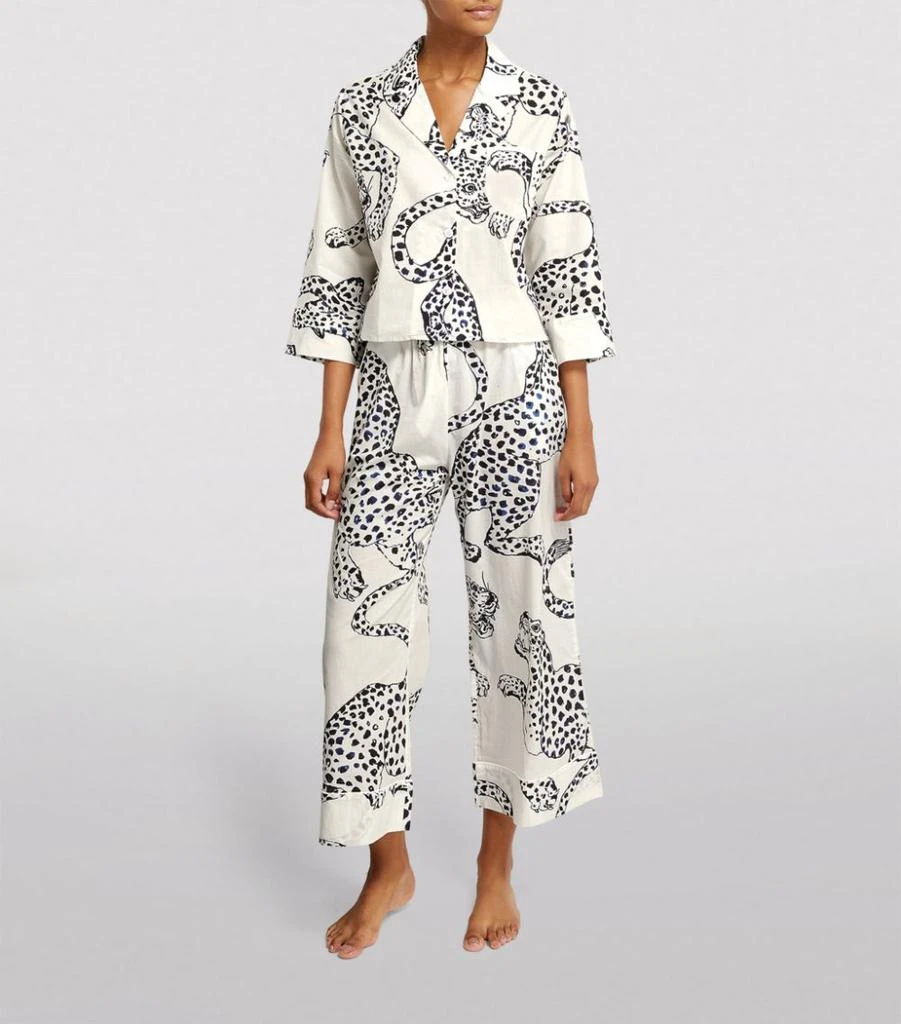 商品Desmond & Dempsey|Jaguar Print Pyjama Shirt,价格¥808,第2张图片详细描述