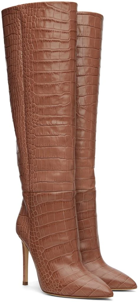 商品Paris Texas|Pink Croc Stiletto Tall Boots,价格¥3219,第4张图片详细描述