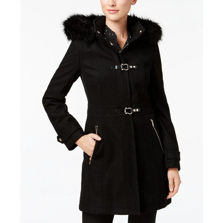 商品Ivanka Trump|Faux-Fur-Trim Buckled Walker Coat,价格¥1122,第3张图片详细描述