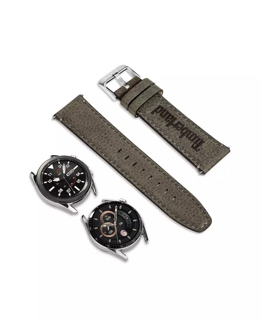 商品Timberland|Unisex Barnesbrook Black Genuine Leather Universal Smart Watch Strap 20mm,价格¥451,第4张图片详细描述