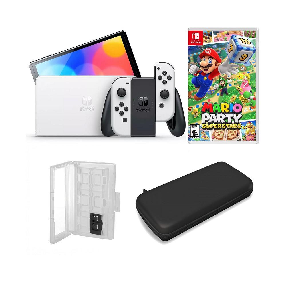 商品Nintendo|Switch OLED in White with Mario Party Superstars & Accessories,价格¥3522,第1张图片