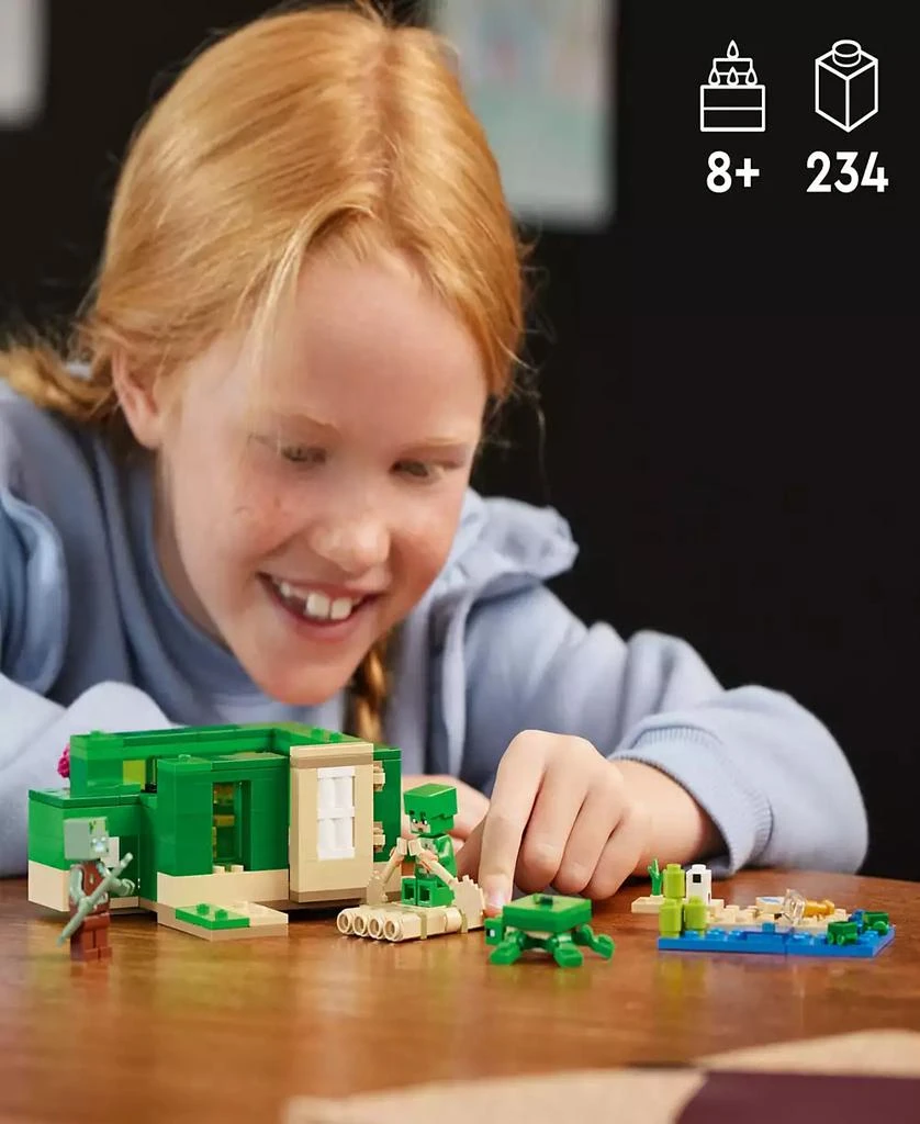 商品LEGO|Minecraft The Turtle Beach House Construction Toy 21254, 234 Pieces,价格¥202,第2张图片详细描述