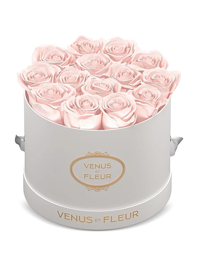商品Venus ET Fleur|Classic Small Round Box with Pure White Roses,价格¥2219,第1张图片