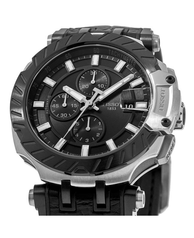 Tissot T-Race Chronograph Grey Dial Black Rubber Strap Men's Watch T115.427.27.061.00商品第2张图片规格展示