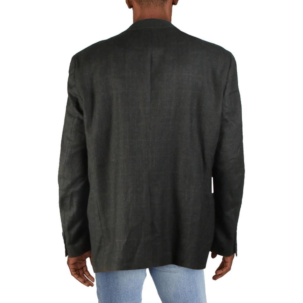商品Ralph Lauren|Lauren Ralph Lauren Mens Wool Blend Plaid Two-Button Blazer,价格¥449,第4张图片详细描述
