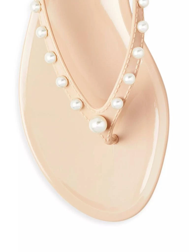 商品Stuart Weitzman|Glide Jelly Imitation Pearl-Embellished Flip-Flops,价格¥1125,第4张图片详细描述