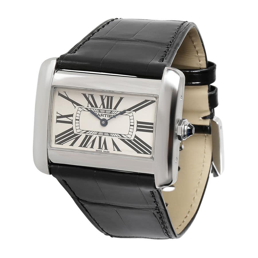 Pre-owned Cartier Tank Quartz Silver Dial Mens Watch W6300655商品第1张图片规格展示